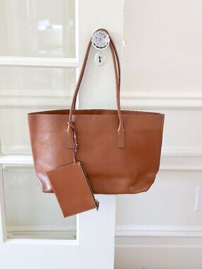 Prada Brown Leather Tote Bag